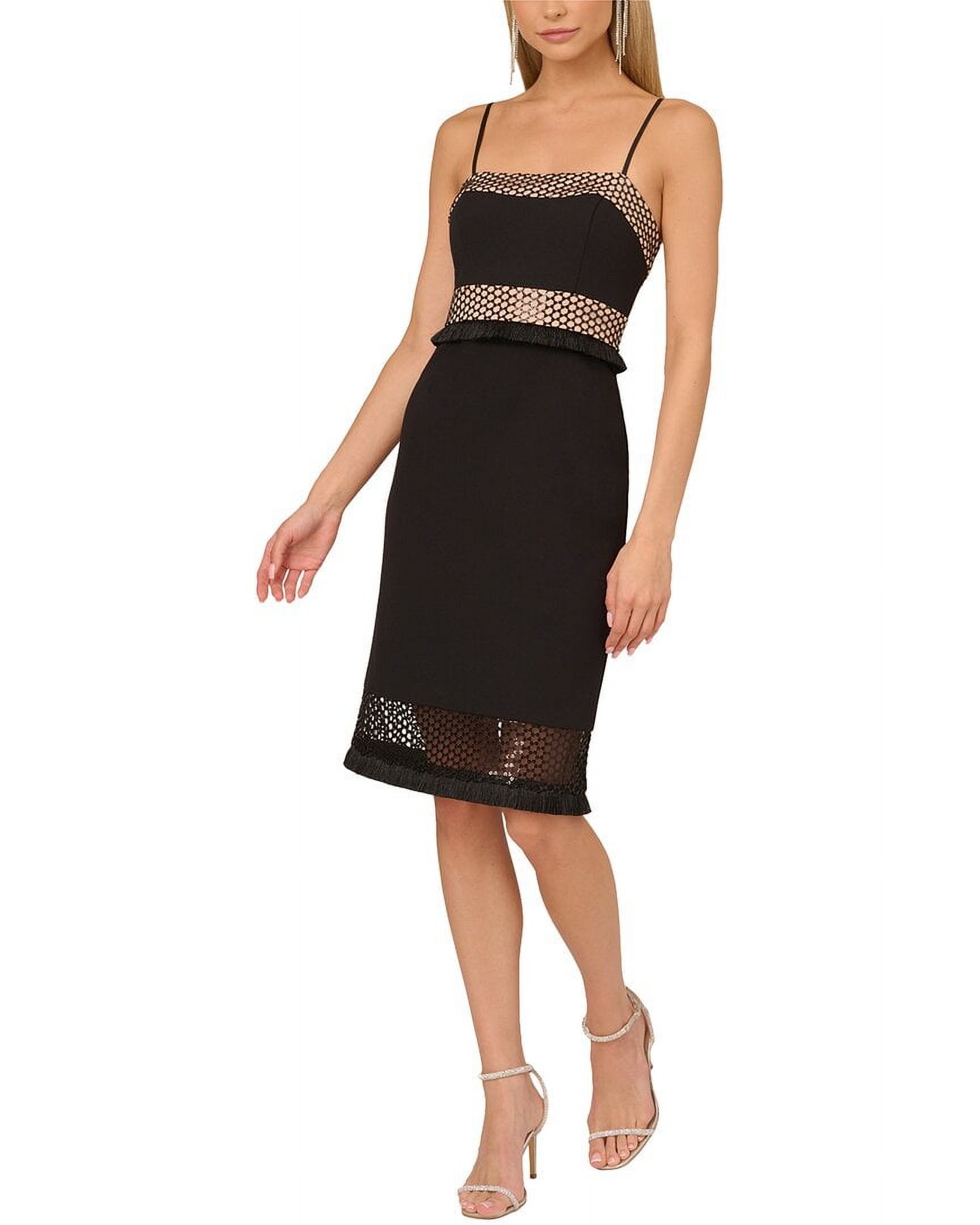 Adrianna by Adrianna Papell womens Eve Knit Crepe Sheath Dress, 12, Black